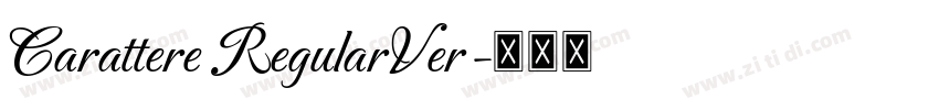 Carattere RegularVer字体转换